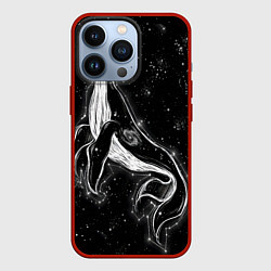 Чехол для iPhone 13 Pro Космический Кит, цвет: 3D-красный