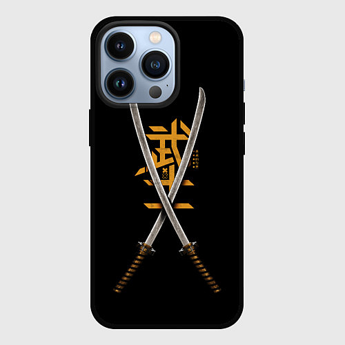 Чехол iPhone 13 Pro 2 Katanas / 3D-Черный – фото 1