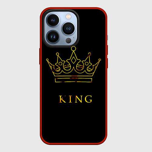 Чехол iPhone 13 Pro KING / 3D-Красный – фото 1