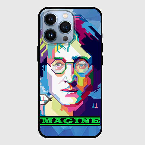 Чехол iPhone 13 Pro Джон Леннон Imagine / 3D-Черный – фото 1