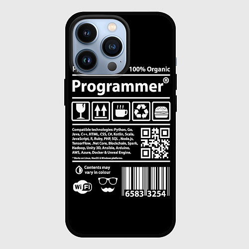 Чехол iPhone 13 Pro Programmer / 3D-Черный – фото 1