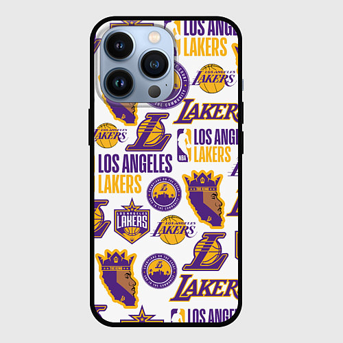 Чехол iPhone 13 Pro LAKERS LOGO / 3D-Черный – фото 1