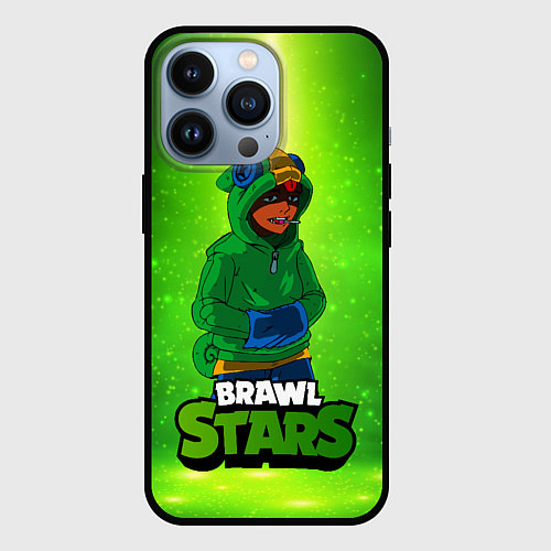 Чехол iPhone 13 Pro Brawl Stars Leon / 3D-Черный – фото 1