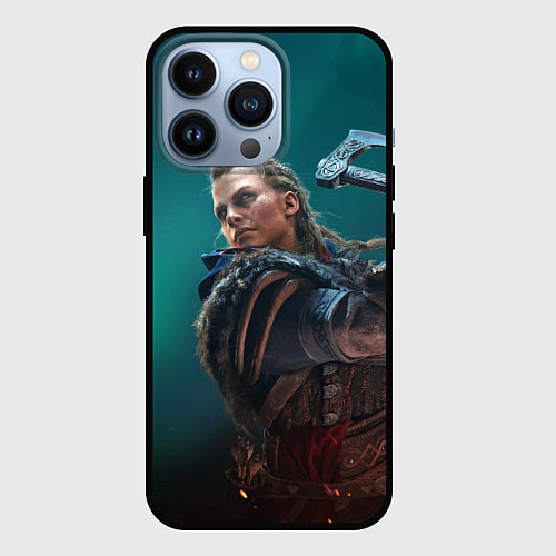 Чехол iPhone 13 Pro ASSASSINS CREED VALHALLA / 3D-Черный – фото 1