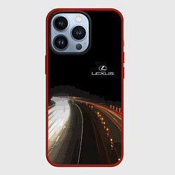 Чехол для iPhone 13 Pro Night route, цвет: 3D-красный