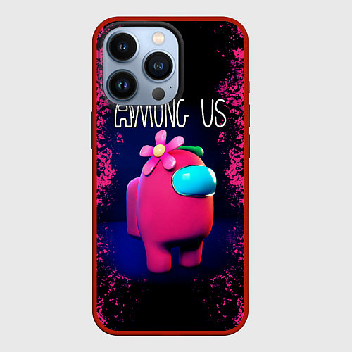 Чехол iPhone 13 Pro AMONG US / 3D-Красный – фото 1