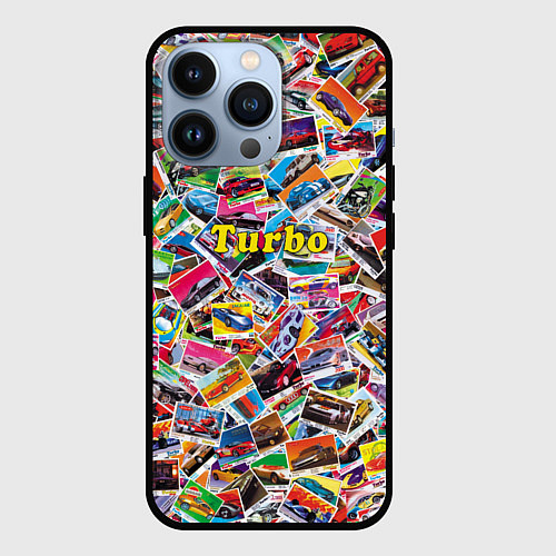 Чехол iPhone 13 Pro Коллекция вкладышей Turbo / 3D-Черный – фото 1