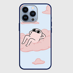 Чехол для iPhone 13 Pro Мем, цвет: 3D-тёмно-синий