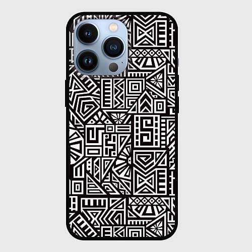 Чехол iPhone 13 Pro Геометрия / 3D-Черный – фото 1