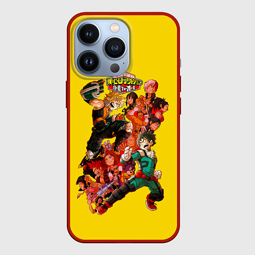 Чехол iPhone 13 Pro Моя геройская академия / 3D-Красный – фото 1