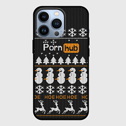 Чехол для iPhone 13 Pro Christmas PornHub, цвет: 3D-черный