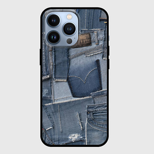 Чехол iPhone 13 Pro Jeans life / 3D-Черный – фото 1