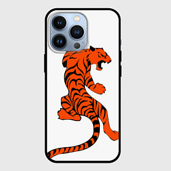 Чехол для iPhone 13 Pro Тигр, цвет: 3D-черный