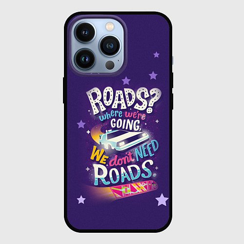 Чехол iPhone 13 Pro Back to the Future / 3D-Черный – фото 1