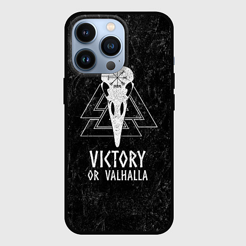 Чехол iPhone 13 Pro Victory or Valhalla / 3D-Черный – фото 1