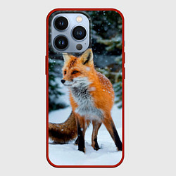 Чехол iPhone 13 Pro Лиса в зимнем лесу