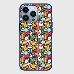 Чехол для iPhone 13 Pro Новый Год, цвет: 3D-тёмно-синий