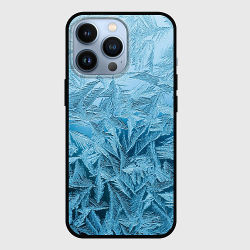 Чехол iPhone 13 Pro Иней / 3D-Черный – фото 1