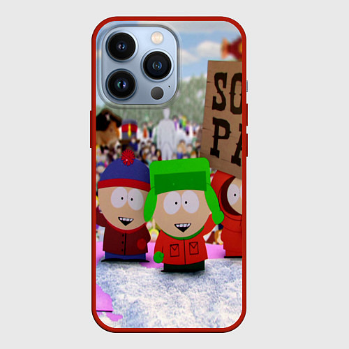 Чехол iPhone 13 Pro Южный Парк South Park / 3D-Красный – фото 1