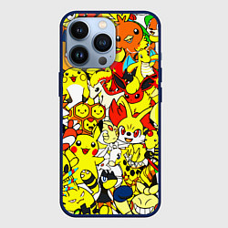 Чехол для iPhone 13 Pro ПОКЕМОНЫ, цвет: 3D-тёмно-синий