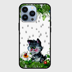 Чехол для iPhone 13 Pro Котёнок, цвет: 3D-черный