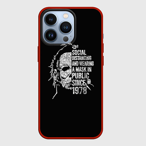 Чехол iPhone 13 Pro Michael Myers / 3D-Красный – фото 1