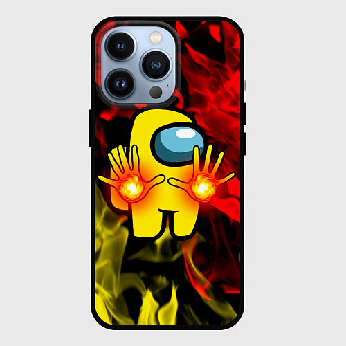 Чехол iPhone 13 Pro Маг огня Among us / 3D-Черный – фото 1