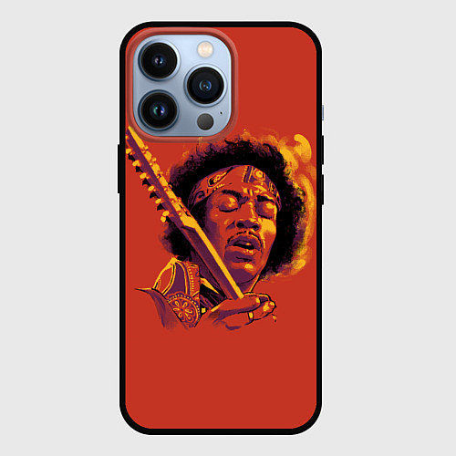Чехол iPhone 13 Pro Джимми Хендрикс / 3D-Черный – фото 1