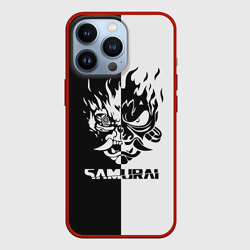 Чехол iPhone 13 Pro SAMURAI / 3D-Красный – фото 1