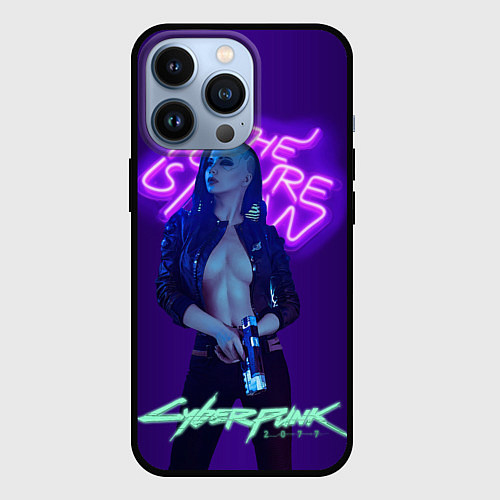 Чехол iPhone 13 Pro Cyberpunk 2077 V / 3D-Черный – фото 1