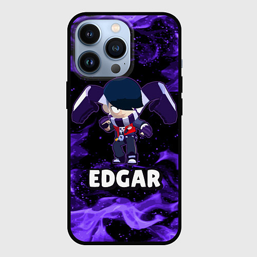 Чехол iPhone 13 Pro BRAWL STARS EDGAR / 3D-Черный – фото 1