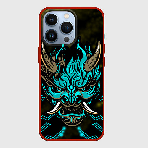 Чехол iPhone 13 Pro SAMURAI CYBERPUNK 2077 / 3D-Красный – фото 1