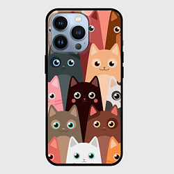 Чехол iPhone 13 Pro Котики мультяшные