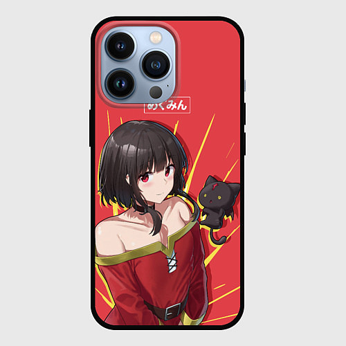 Чехол iPhone 13 Pro Megumin / 3D-Черный – фото 1