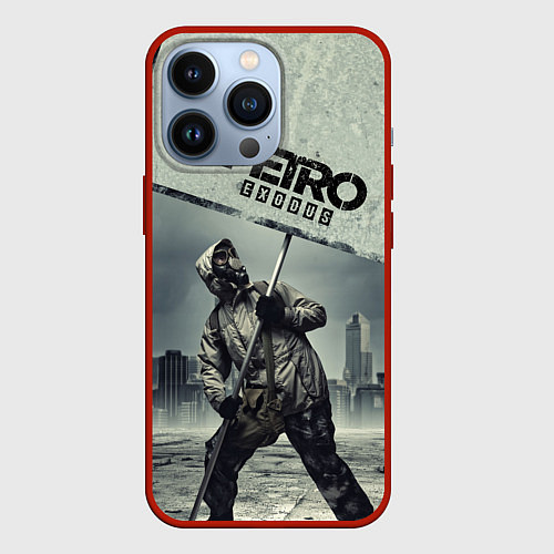 Чехол iPhone 13 Pro Metro Exodus / 3D-Красный – фото 1