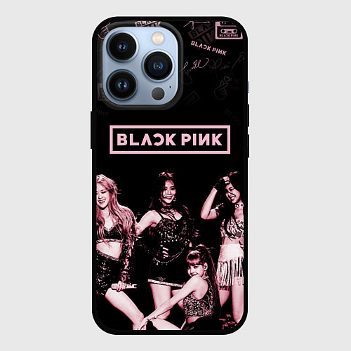 Чехол iPhone 13 Pro BLACKPINK / 3D-Черный – фото 1