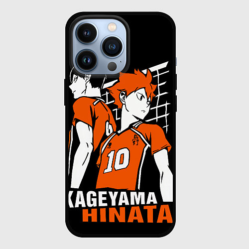 Чехол iPhone 13 Pro Haikyuu Hinata Kageyama / 3D-Черный – фото 1