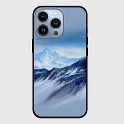 Чехол iPhone 13 Pro Серо-голубые горы