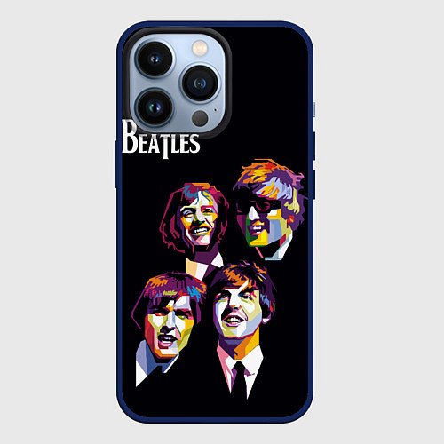Чехол iPhone 13 Pro The Beatles / 3D-Тёмно-синий – фото 1