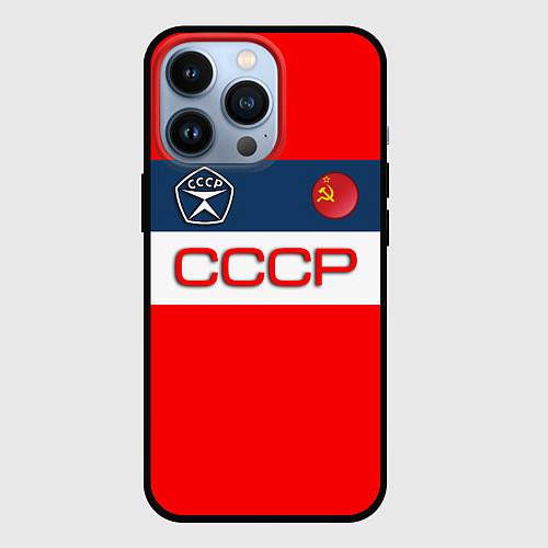 Чехол iPhone 13 Pro СССР / 3D-Черный – фото 1