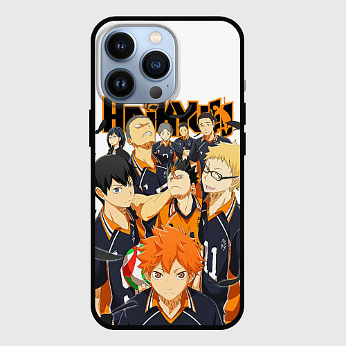 Чехол iPhone 13 Pro ВОЛЕЙБОЛ!! HAIKYUU!! / 3D-Черный – фото 1