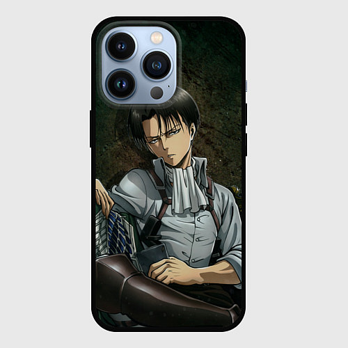 Чехол iPhone 13 Pro Леви Аккерман / 3D-Черный – фото 1