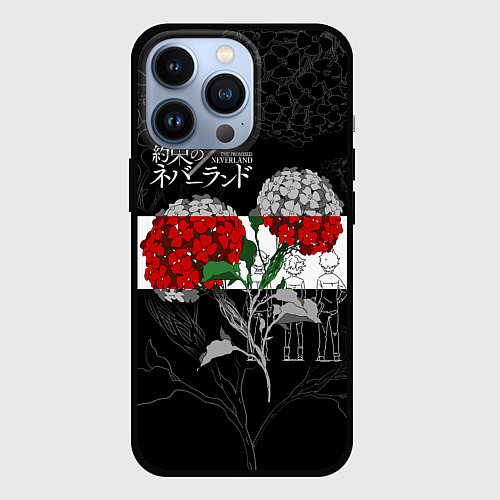 Чехол iPhone 13 Pro Обещанный Неверленд Цветы Вида / 3D-Черный – фото 1