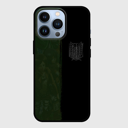 Чехол iPhone 13 Pro Атака на титанов / 3D-Черный – фото 1