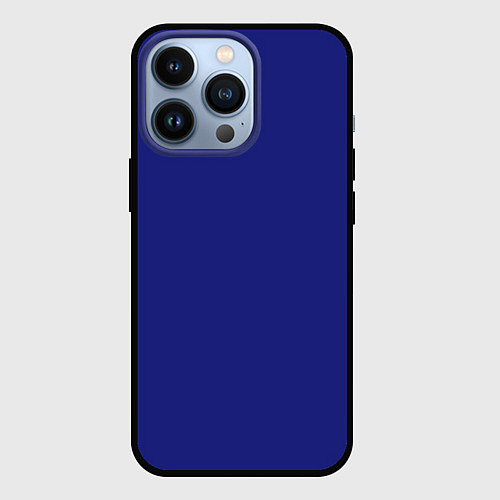 Чехол iPhone 13 Pro Синий / 3D-Черный – фото 1