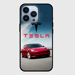 Чехол iPhone 13 Pro Tesla Model 3