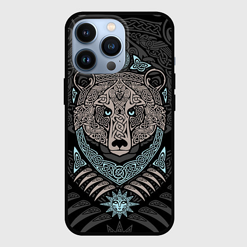 Чехол iPhone 13 Pro Медведь / 3D-Черный – фото 1