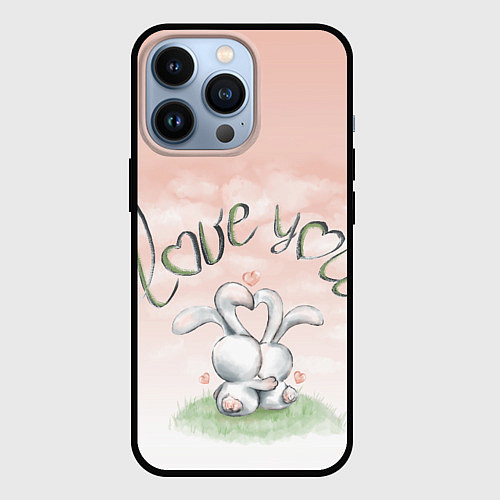 Чехол iPhone 13 Pro Люблю тебя / 3D-Черный – фото 1
