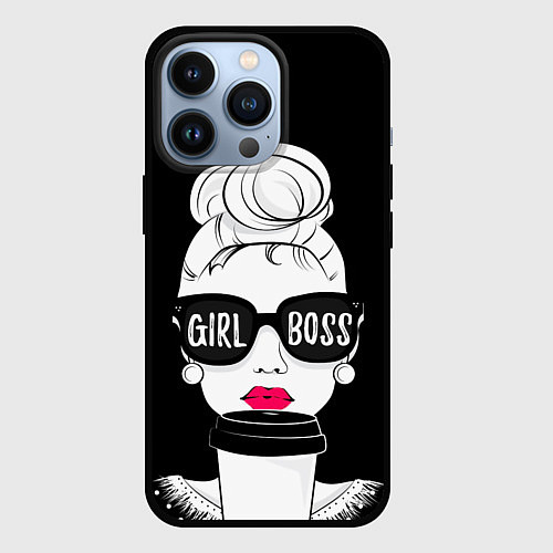 Чехол iPhone 13 Pro Girl Boss / 3D-Черный – фото 1