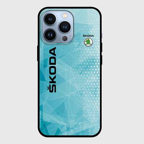 Чехол iPhone 13 Pro SKODA / 3D-Черный – фото 1